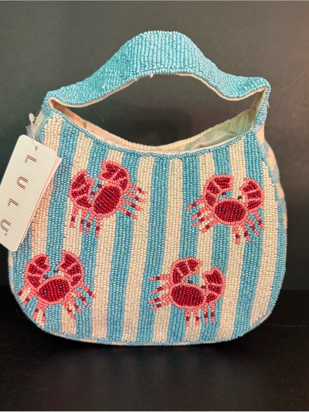 Lulu's Beaded Crab Mini Shoulder Bag